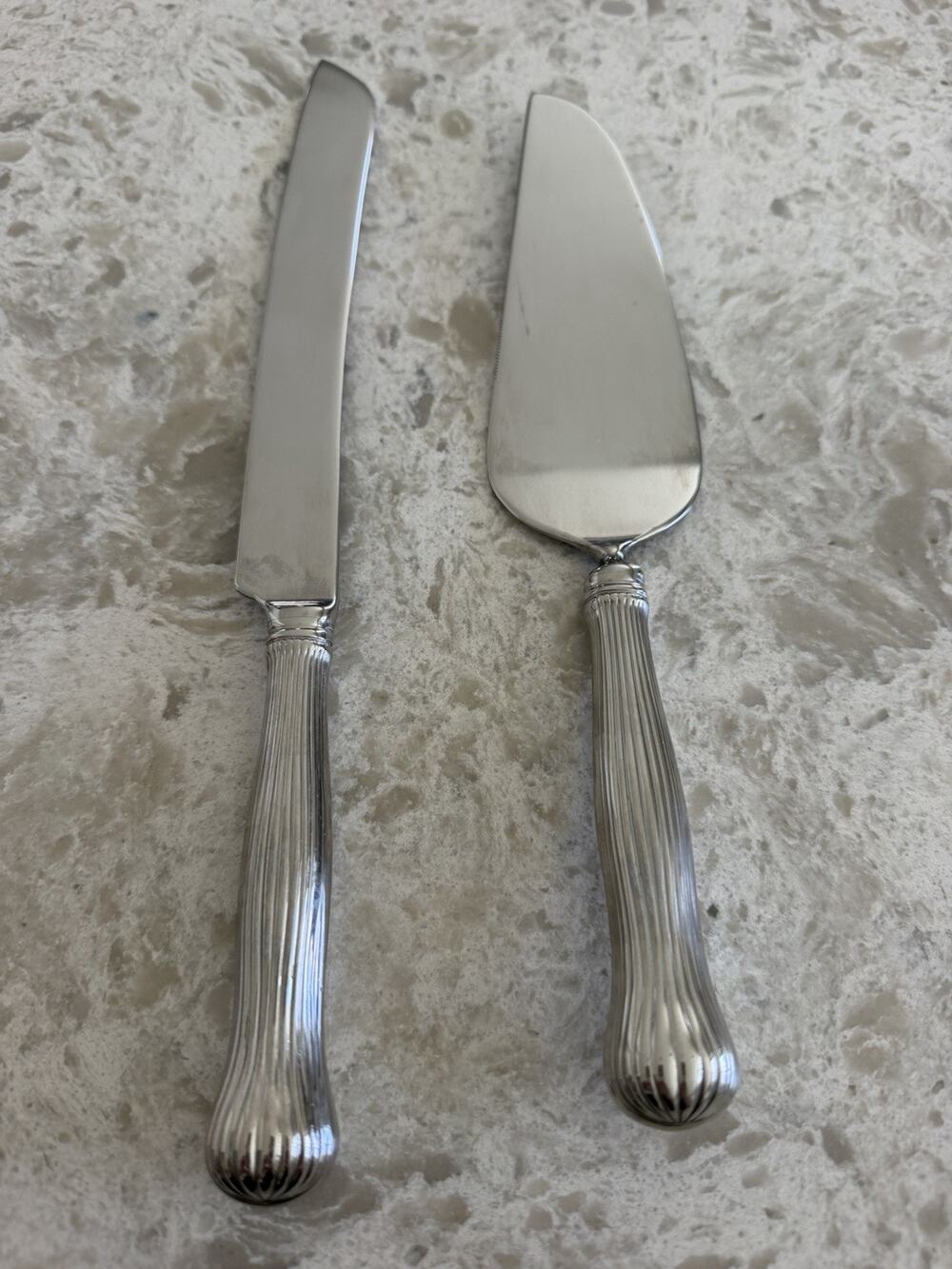 Things Remembered Cake Knife Server Set Stainless Steel